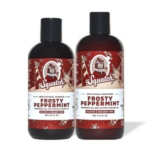 Dr Squatch Frosty Peppermint Shampoo & Conditioner Limited Edition Hair Care Kit